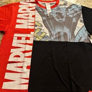 Black Panther Marvel Red and Black Graphic Tee